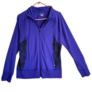 Tek Gear Women's Full Zip Jacket Purple Activewear‎ Athletic Track Gym